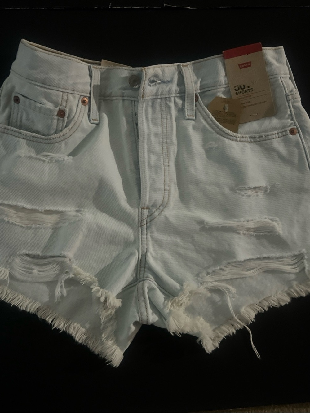 Levi's 501 Size 27 Distressed Cutoff Jean Shorts